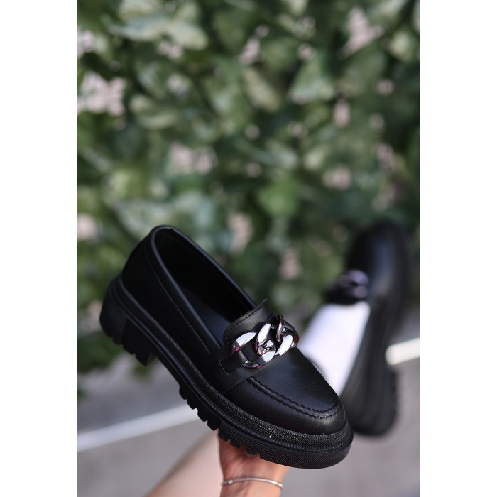 Biga Siyah Cilt Ayakkabı -