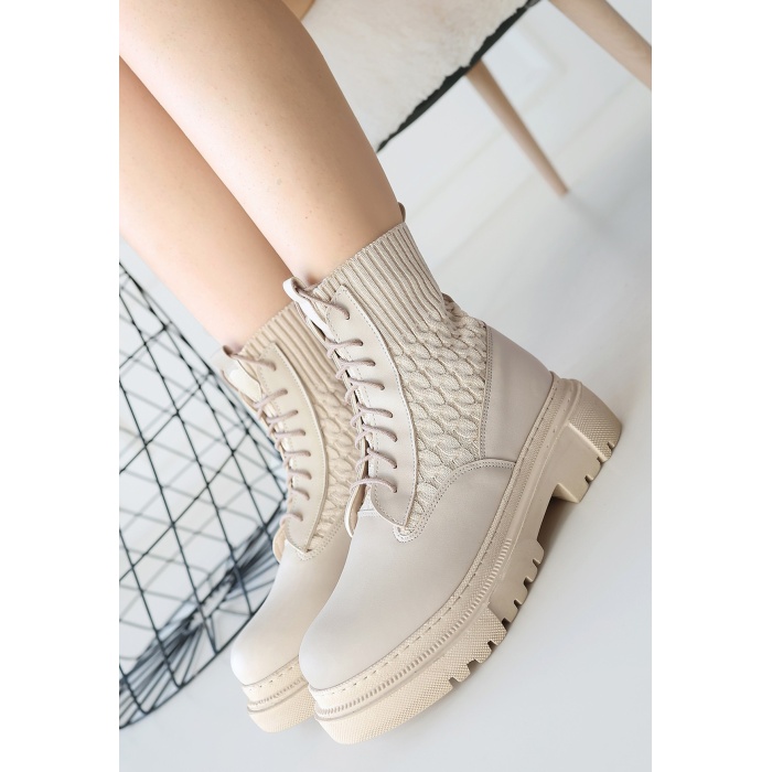 Utag Bej Cilt Bağcıklı Bot -