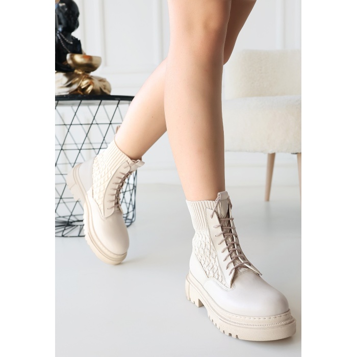 Utag Bej Cilt Bağcıklı Bot -