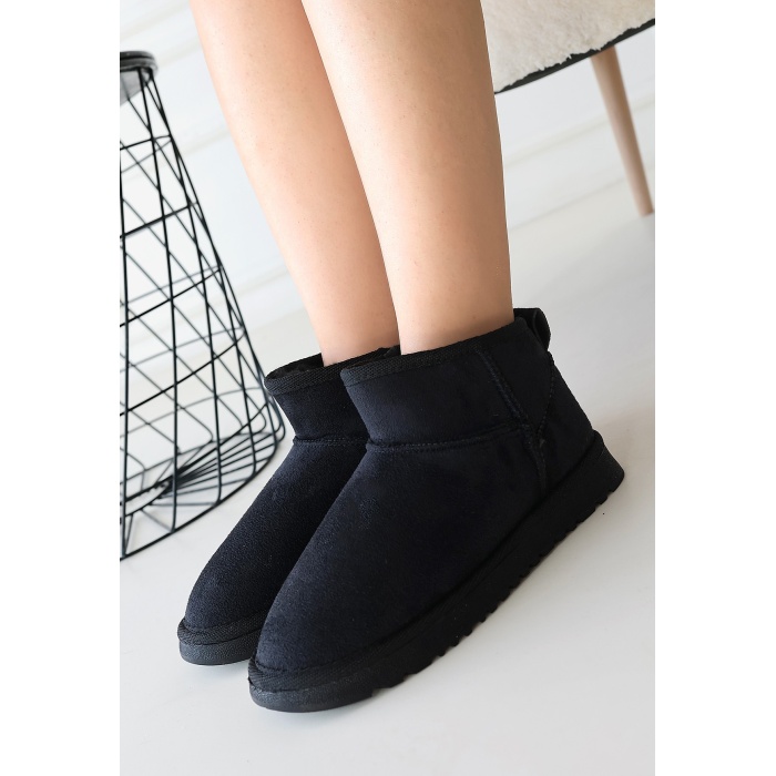 Elsa Siyah Süet Bot -