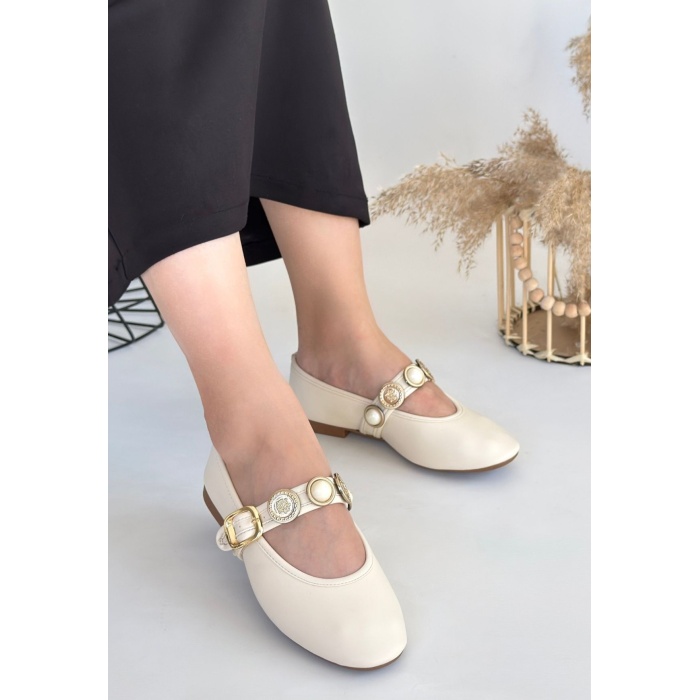 Atnis Bej Cilt Babet Ayakkabı -