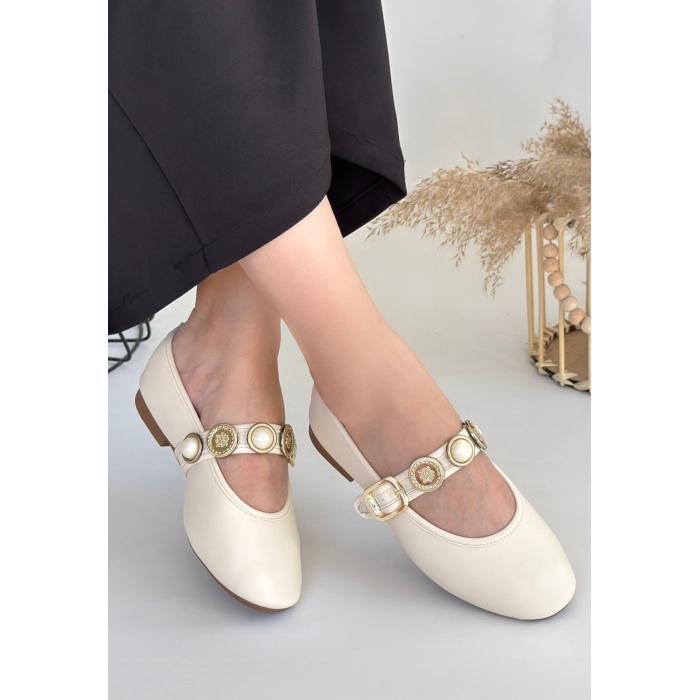 Atnis Bej Cilt Babet Ayakkabı -