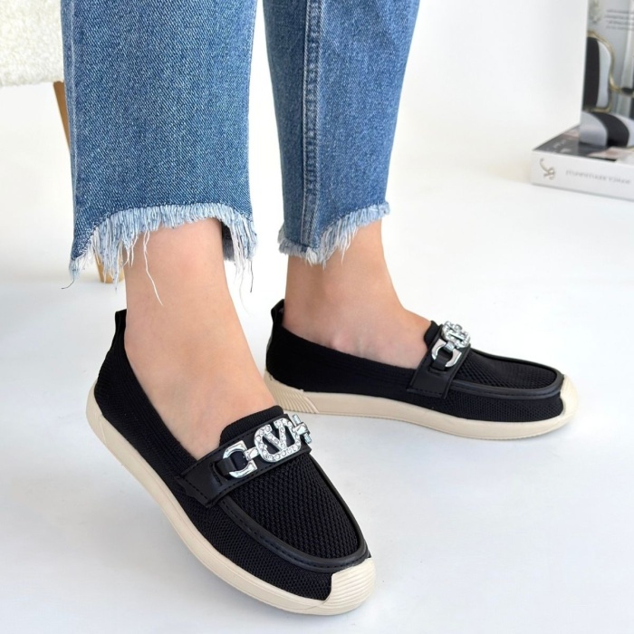 Wata Siyah Triko Babet Ayakkabı -