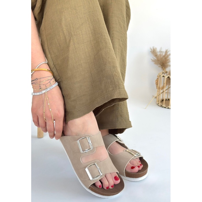 Rıno Ten Nubuk Terlik -