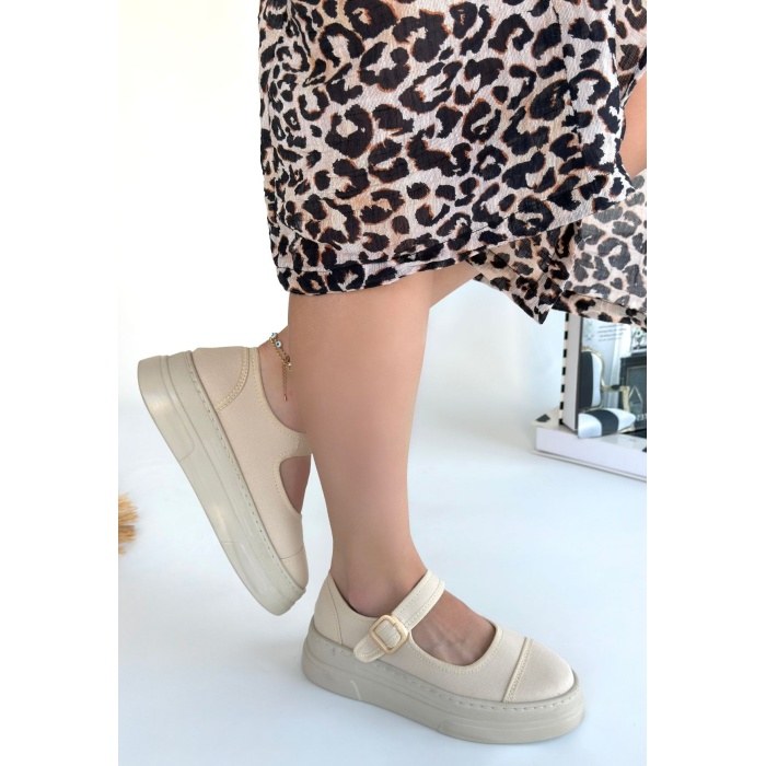 Lunni Bej Keten Spor Ayakkabı -