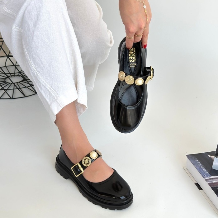 Okira Siyah Rugan Oxford Ayakkabı -