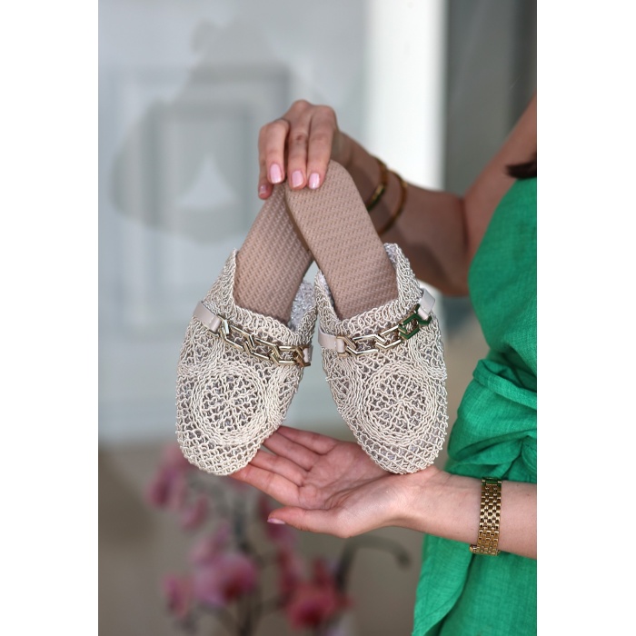 Emert Bej Örgülü Terlik -