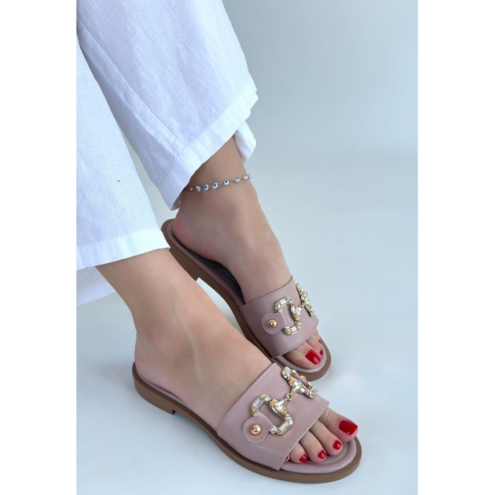 Toha Pudra Cilt Tokalı Terlik -