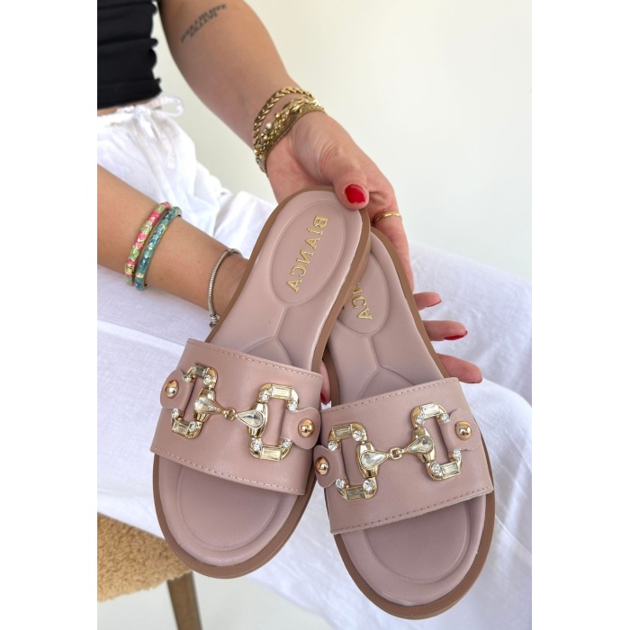 Toha Pudra Cilt Tokalı Terlik -