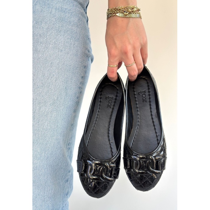 Lawy Siyah Rugan Babet Ayakkabı -