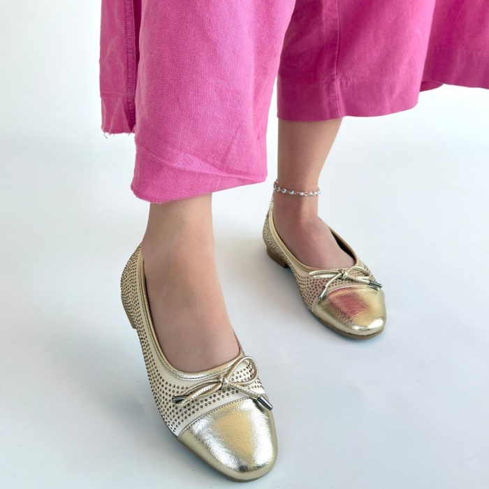 Etya Gold Cilt Babet Ayakkabı -