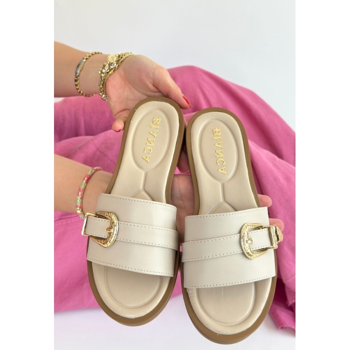 Orja Bej Cilt Terlik -