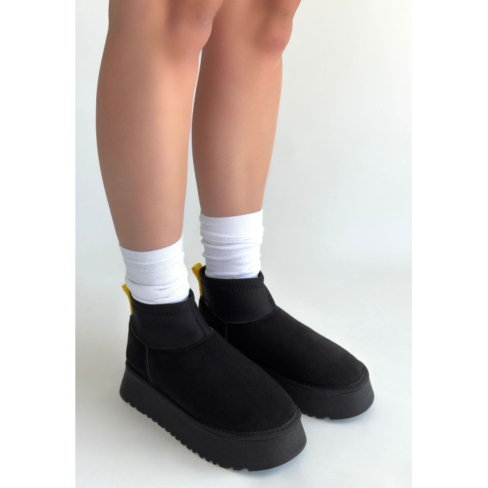 Cuen Siyah Süet Bot -