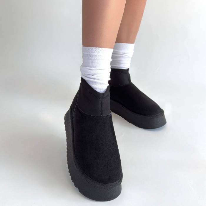 Cuen Siyah Süet Bot -