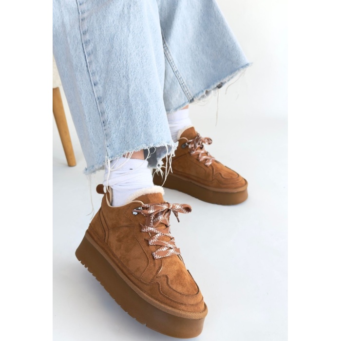 Muden Taba Süet Bağcıklı Bot -