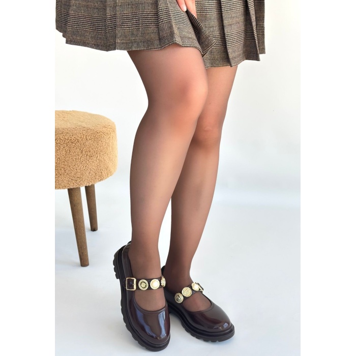 Okira Kahverengi Rugan Oxford Ayakkabı -