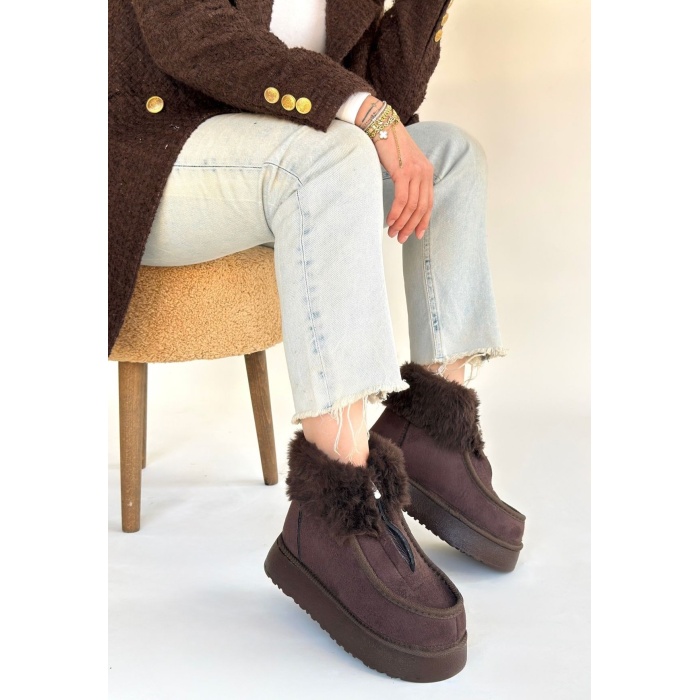 Zinya Kahverengi Süet Bot -