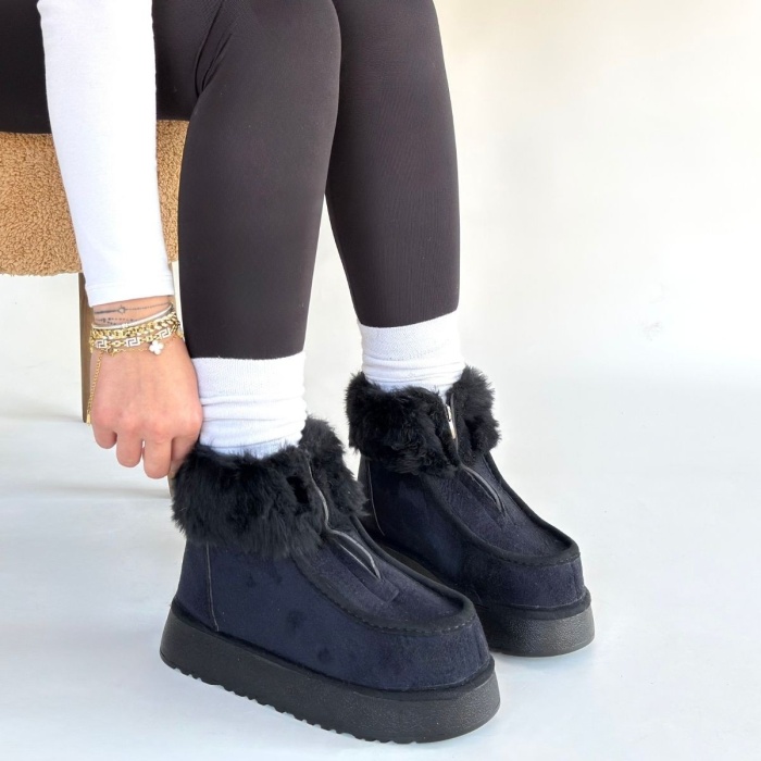 Zinya Siyah Süet Bot -