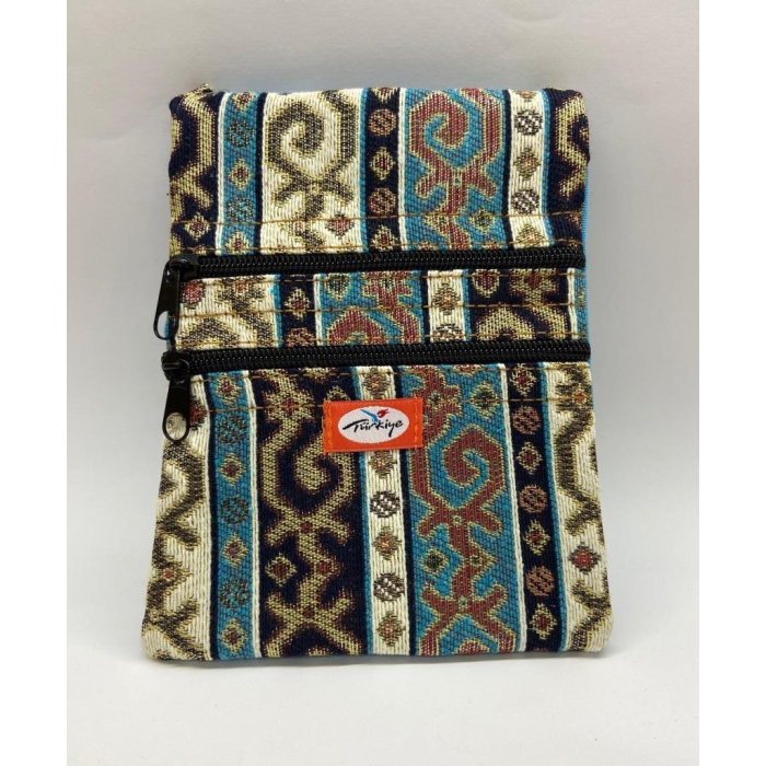 Otantik Desenli Fermuarlı Askılı Çanta Özel Dikim - GS201