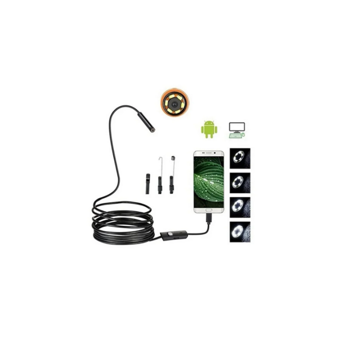 Endoskop Yılan Video Kamera Led’li 10 Metre 7 Mm Sert Kablo -