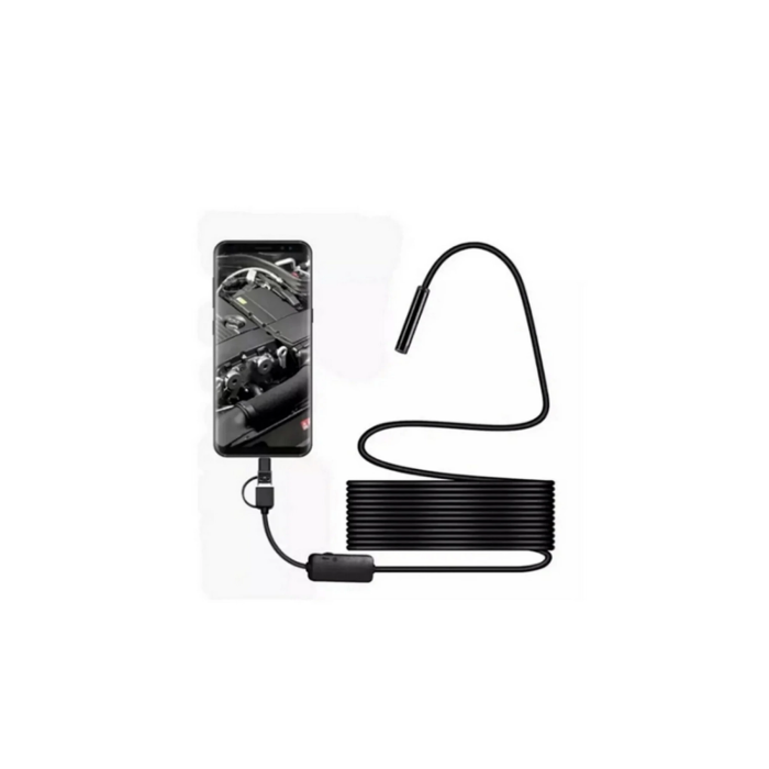 Endoskop Yılan Video Kamera Led’li 5 Metre 7 Mm Sert Kablo Yüksek Kaliteli Stereo -