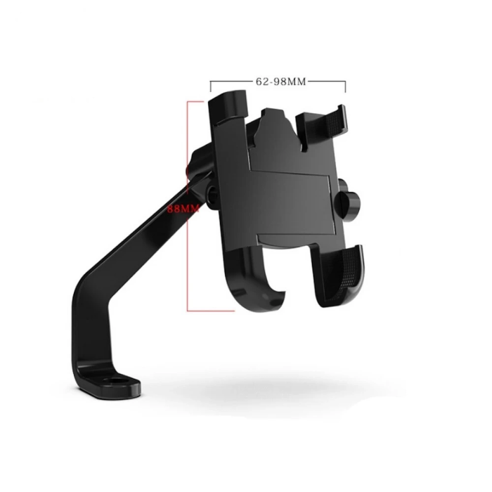 Alüminyum Gövdeli Metal Ayna Bağlantılı Motosiklet Telefon Tutucu 7 İnç Xl -