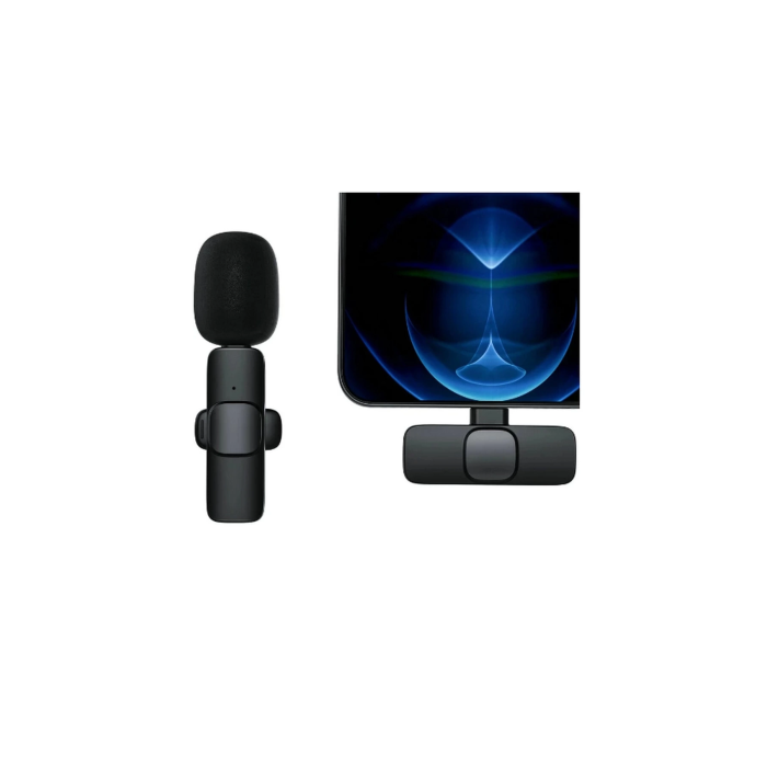 Type-c Girişli Telefon Uyumlu Kablosuz Youtube Facebook Tiktok Yayın Kablosuz Yaka Mikrofonu -