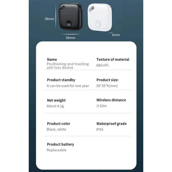 Smart Tag Airtag Akıllı Takip Cihazı Apple My Find Uyumlu Beyaz -