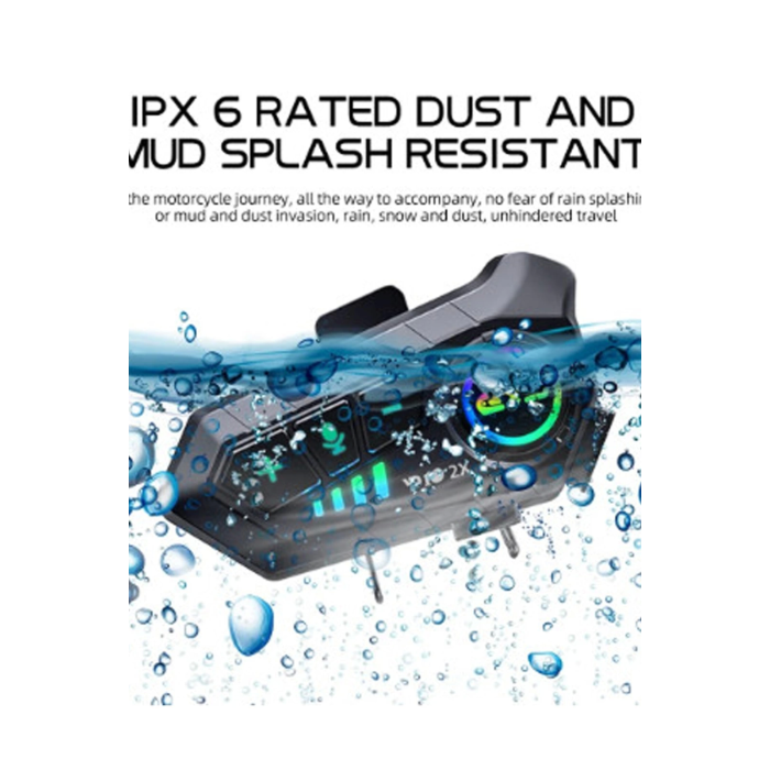 y10 2x Motosiklet Kask İntercom Çift Eşleşme Rgb Işıklı Bluetooth Kulaklık 5,3 -