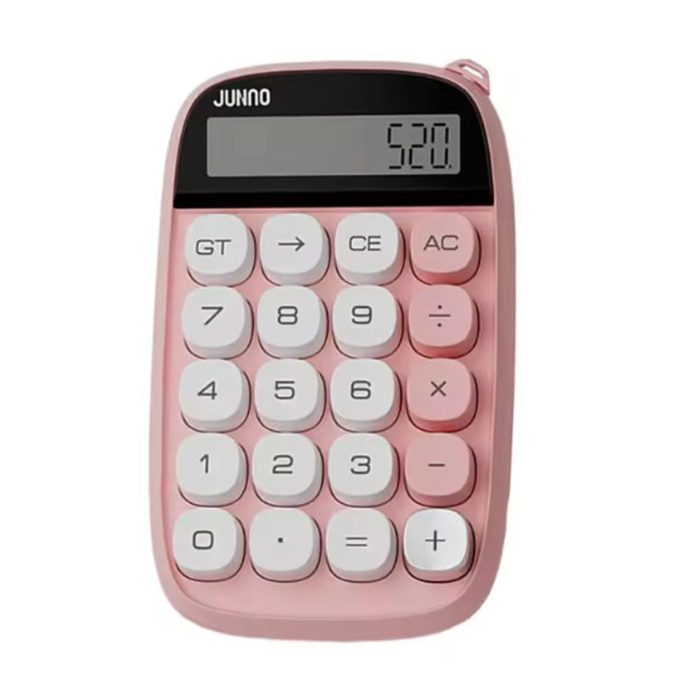 Sevimli Kare Tuşlu 10 Haneli Ldc Ekran Hesap Makinası Pembe -