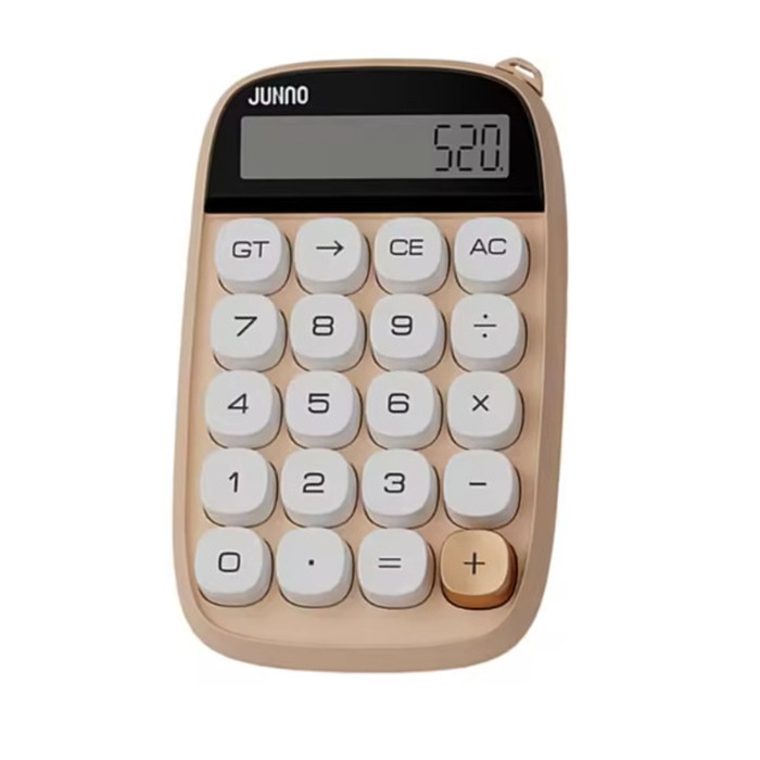 Sevimli Kare Tuşlu 10 Haneli Ldc Ekran Hesap Makinası Kahverengı -