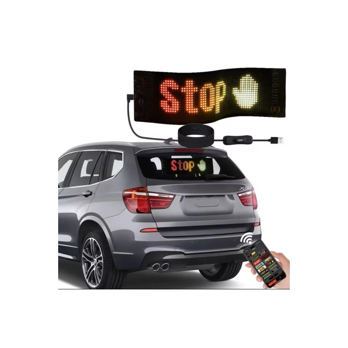 Led Panel Cama Yapışan Telefon Kontrollü Led Ekran Panel 16*64 Led Sayısı -