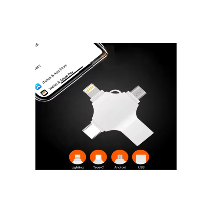 Otg 4in1 Cep Telefonu Çok Fonksiyonlu Usb Flash Bellek 64 Gb Type-c, Micro Sd Ve Kart Okuyucu -