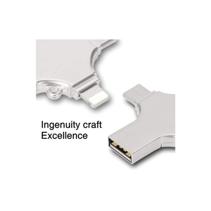 Otg 4in1 Cep Telefonu Çok Fonksiyonlu Usb Flash Bellek 64 Gb Type-c, Micro Sd Ve Kart Okuyucu -