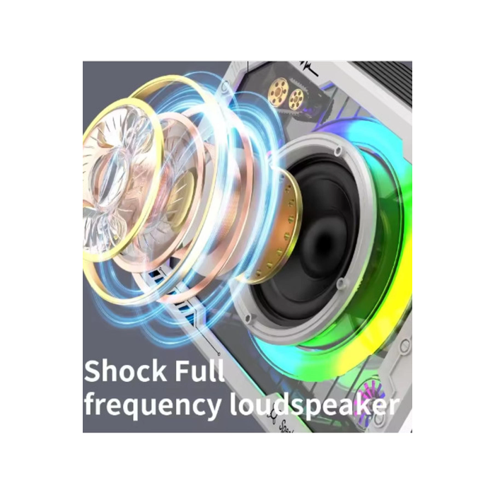 Vtn-82 Taşınabilir Kablosuz Işıklı Bluetooth Hoparlör Ses Değiştirme Özellikli -