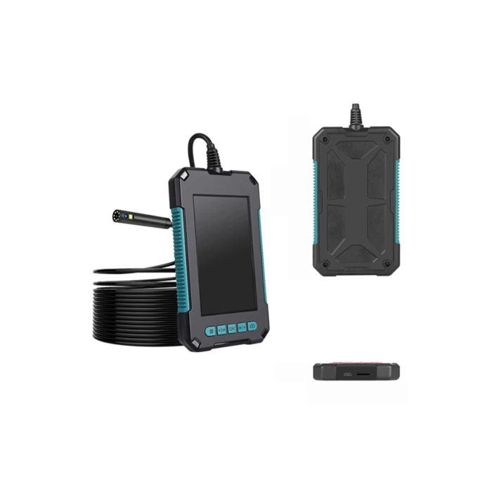 Ekranlı Çift Kameralı 10 Mt Hafıza Kart Destekli Sert Kablo Yılan Endoskop Kamera 5.5 Mm 4.3 Inc -