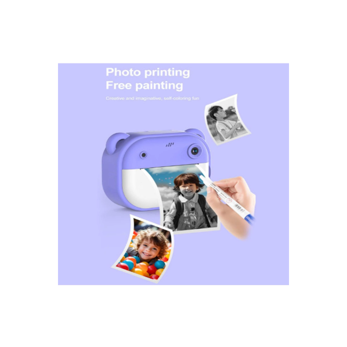 Dijital Video Kayıt Fotoğraf Çocuk Kamerası Anlık Termal Resim Kağıt Baskılı -