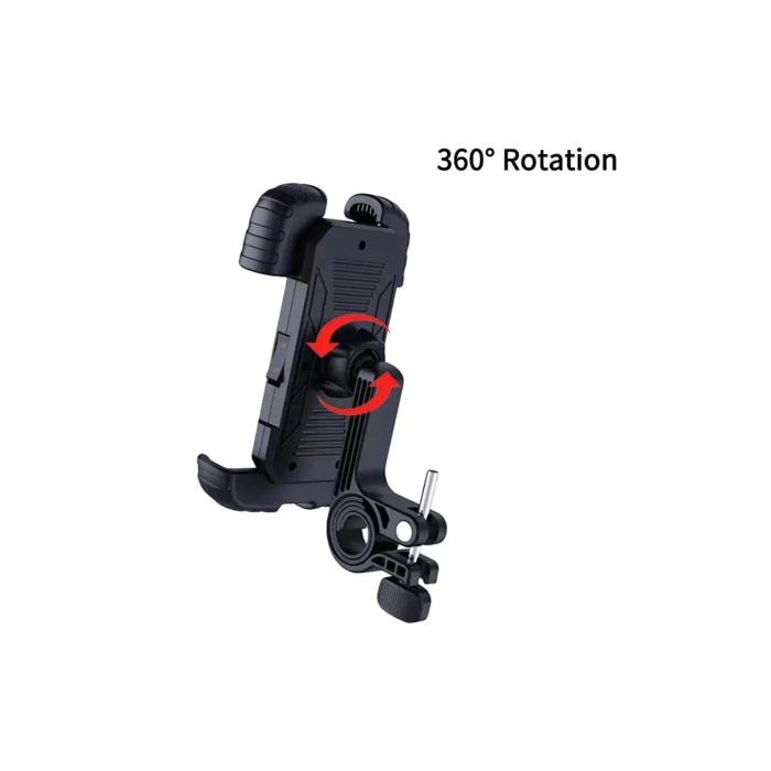 360° Derece Ayarlanabilen Gidon Bağlantılı Bisiklet Motosiklet İçin Abs 4-7.8″ İnç Telefon Tutucu -