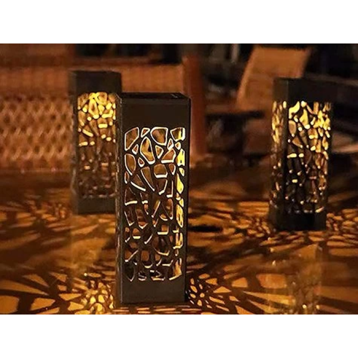 Dekoratif Solar Güneş Enerjili Bahçe Aydınlatması Yürüyüş Yolu Seti -