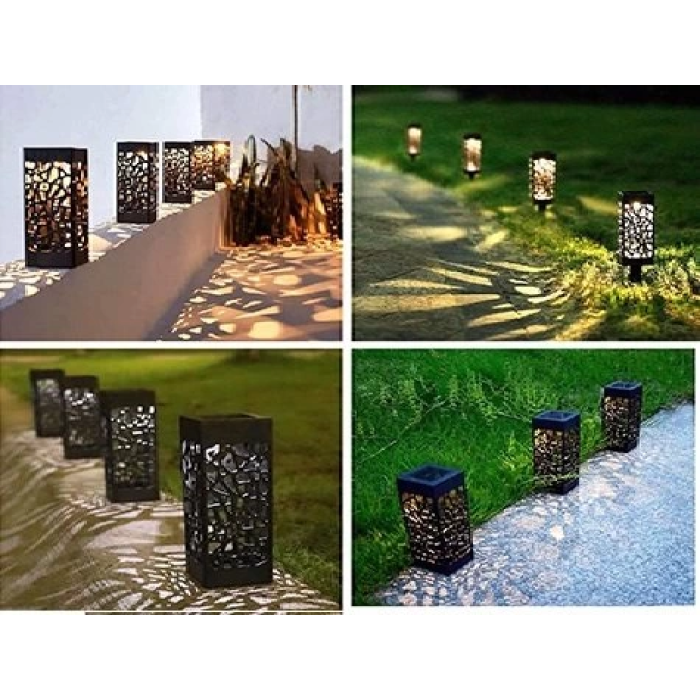 Dekoratif Solar Güneş Enerjili Bahçe Aydınlatması Yürüyüş Yolu Seti -