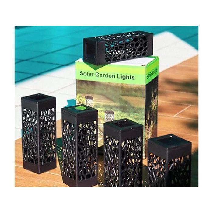 Dekoratif Solar Güneş Enerjili Bahçe Aydınlatması Yürüyüş Yolu Seti -