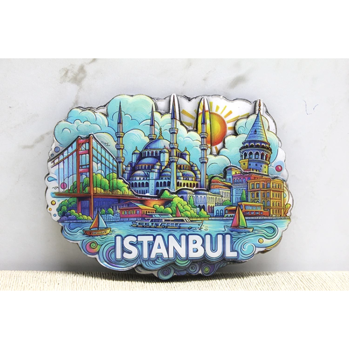 Ahşap İstanbul Temalı Magnet Alk4361 -