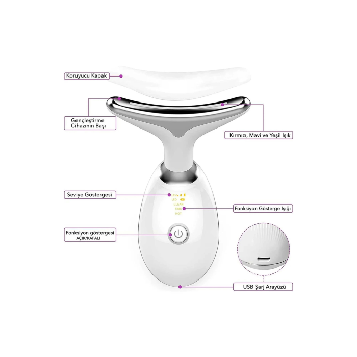 Yüz Ve Boyun Kırşıklık Giderici Ems Güzellik Cihazı -