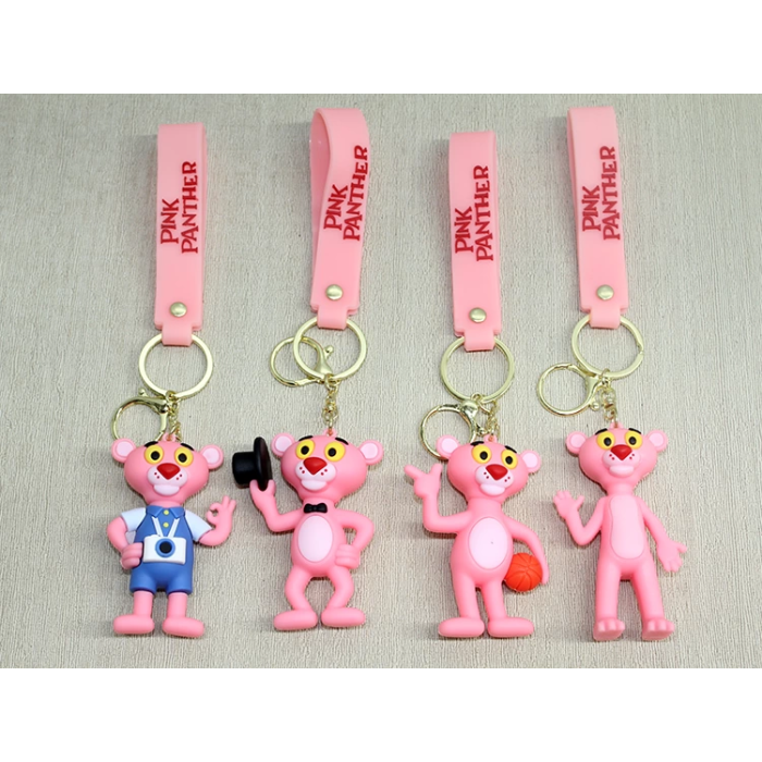 Pembe Panter Silikon Anahtarlık Alk4271 -