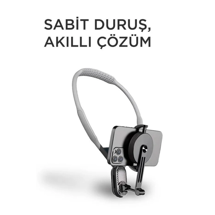 360 Derece Ayarlanabilir Boyun Askılı Manyetik Telefon Tutucu -