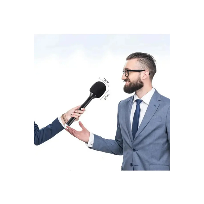 Çift Mikrofonlu Profosyonel Kablosuz Yüksek Kaliteli Ses Kaydı Röportaj Mikrofonu -
