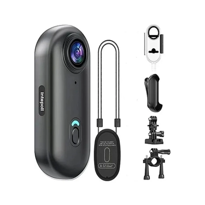 Mini 4k Wıfı Aksiyon Kamerası Vücut Kamerası Giyilebilir Video Kaydedici Hafıza Kartı Dahil -