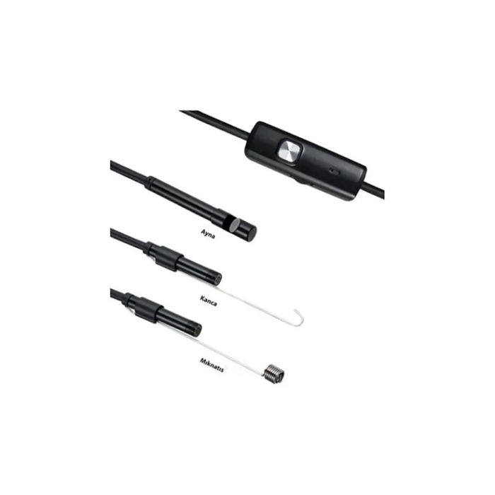 Vtn-02 Endoskop Yılan Video Kamera Led’li 2 Metre 7 Mm Sert Kablo Su Geçirmez -