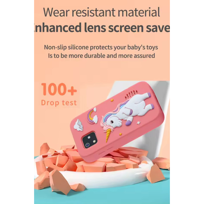 Telefon Modelli Çocuk Dijital Fotoğraf Makinası Çift Kameralı Dokunmatik Ekran 2.0 Ekran -