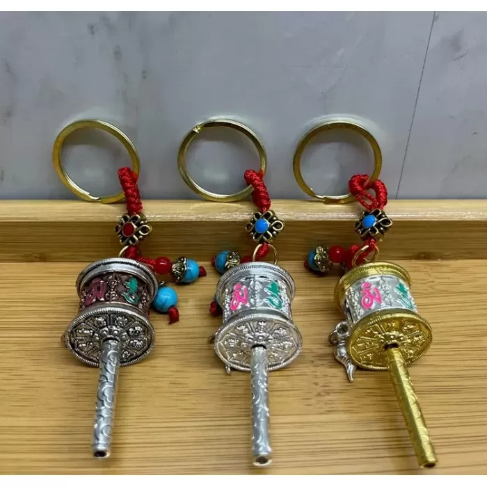 Metal Feng Shui Şans Çarkı Anahtarlık Alk4458